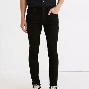 Men’s Madewell Skinny Jeans in Black Wash Size 35/30